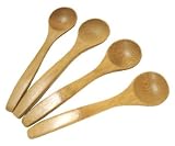 Set of 4 Bamboo Wood Tea Spoons - 5 Inch