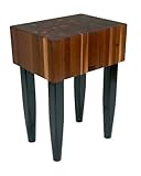 John Boos Pca2 24 by 18 by 10-Inch Walnut Butcher Block with Black Legs