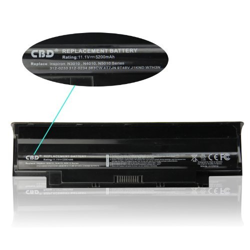 Replacement battery J1KND for Inspiron N4010 N4010D N5010 N5050 N5010D N5030 N7010 N7110 M501 13R 14R 15R laptop 04YRJH, 06P6PN, 07XFJJ, 312-0233, 312-1205, 383CW, 451-11510, J1KND, WT2P4