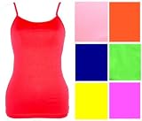 Nylon/Spandex Camisole Cami with Built in Shelf Bra and Adjustable straps in 9 colors (Click for colors)