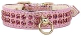 Fab Dog Crystal Collar - Pink & Pink Stones - X-Small