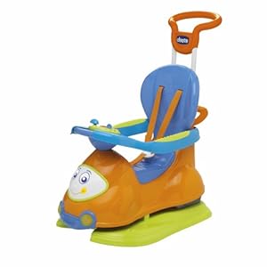 Chicco 0060703000000 - Giocattolo prima infanzia, Macchinina cavalcabile Quattro, colore: Arancione