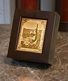 Wine & Cheese Lithophane Shadow Box Cherry Finish Wood