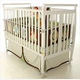 Dream On Me Bella 2 in 1 Convertible Sleigh Stationary Side Crib, White