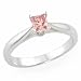 2/5ct Pink Princess-cut 14K White Gold Diamond Ring