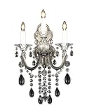 Pecaso Lighting 4900-3W-PE HH Romanza Crystal Wall Sconce