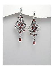 Marcasite Earrings In 92.5 Sterling Silver