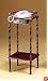 Coaster Phone Stand / Side Table, Walnut Wood Finish