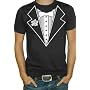 Tuxedo with White Flower T-Shirt (Black)