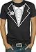 Tuxedo with White Flower T-Shirt #6 (Black)