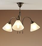 Antique Brass 3-Arm Ceiling Light