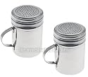 New Commercial Stainless Steel Salt / Pepper / Spice / Sugar Shaker, Shakers, Dredge, Dredges, Set of 2