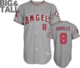 Kendrys Morales Jersey: Big & Tall Majestic Road Grey Authentic Los Angeles Angels of Anaheim Jersey