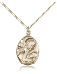 Gold Filled Madonna & Child Pendant