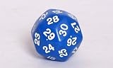 Koplow Opaque d30 Dice, Blue with White numbers