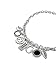 GUESS Factory Silver-Tone Enamel Charm Necklace