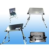 Aluminium Portable Laptop Notebook Stand Table Desk New in silver