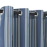 Outdoor decor Gazebo Stripe Indoor Outdoor Window Panels, 50 by 96, Blue