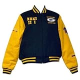 Green Bay Packers 3-Time Super Bowl Champions Ladies Commemorative Reversible Varsity Jacket, X-Large