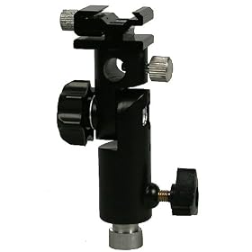 ePhoto Off Camera Flash Mounting Bracket Swivel Umbrella Mount Flash Bracket for Nikon Canon Sb600, Sb800, Sb900, Ex430, Ex580 PS06