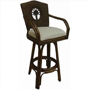 Lucaya Indoor Swivel Rattan and Wicker 30