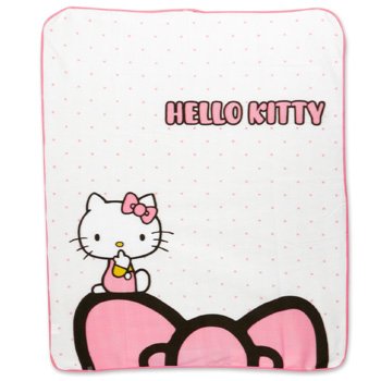Hello Kitty Blanket: Dots & Bow
