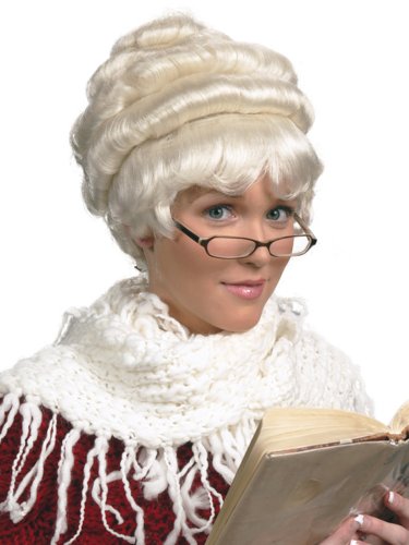 Enigma Wigs Women's Mrs.Santa, White, One Size