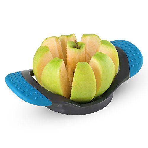 Apple Slicer and Corer with Rubber Grip Handle and Stainless Steel Blades.