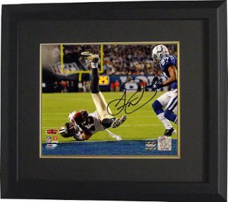 Lance Moore signed New Orleans Saints 8x10 Photo (Super Bowl XLIV) Custom Framed- Moore Hologram