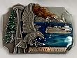 Washington State 3-D Enamel Pewter Belt Buckle