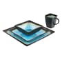 Kon-Tiki 16 Piece Dinnerware Set in Turquoise