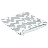 Bumkins Reusable Snack Bag, Gray Chevron, Large