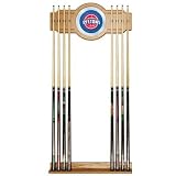 NBA Detroit Pistons Billiard Cue Rack with Mirror