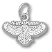 Atlanta Hawks NBA Logo 3/8 Pendant (Silver)