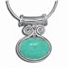 Sterling Silver Turquoise Pendant by Sajen, 18"