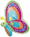 Colorful Butterfly Side Flowers Swirl 18 Mylar Balloon