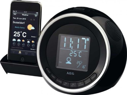 AEG SRC4438 Uhrenradio (LC-Display, iPod/iPhone-Dock)