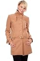 Yazz Camel Wool Touch Belted Womens Winter Jacket