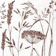 Lolium White Brown Lunch Napkins