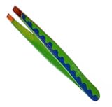 Pince à Epiler - Qualité Précision - Acier Inoxydable - Bleu / Vert