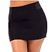824 - Plus Size Sexy Stretchy Waist Back Zipper Short Mini Skirt Black (3X)