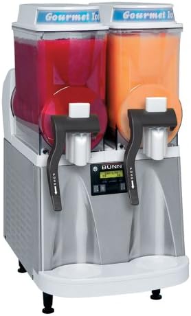 Bunn Ultra-2 HP High Performance Slushy / Granita Frozen Drink Machine with 2 Hoppers - White &amp; Stainless Steel 120V (Bunn 34000.0079)