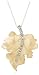10k Yellow Gold Diamond Leaf Pendant (1/10 cttw, I-J Color, I2-I3 Clarity)