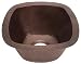 Belle Foret BFC5KITWC Square Copper Kitchen Sink, Weathered Copper