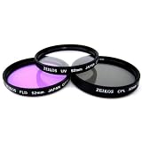 Zeikos ZE-FLK52 52mm Multi-Coated 3 Piece Filter Kit (UV-CPL-FLD)