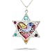 Star of David with Heart and Dove Necklace #0685