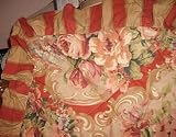 JC Penney Floral Ruffled Quilted Standardt Sham Gilded