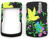 Blackberry Curve 8300/8310/8320/8330  3D Embossed Tattoo Design, Yellow Bird on Branch  Hard Case/Cover/Faceplate/Snap On/Housing/Protector