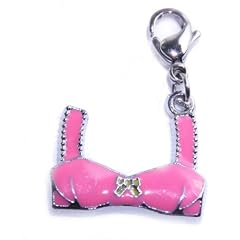 CityEnjoy - Damen Charm Edelstahl Anh�nger Bikini, Pink, Silber, f�r Bettelarmband