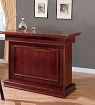 Hot Sale Coaster All in One Game Table/Bar Unit with Wine Shelves includes, Roulette, Blackjack and Craps, Cherry Finish